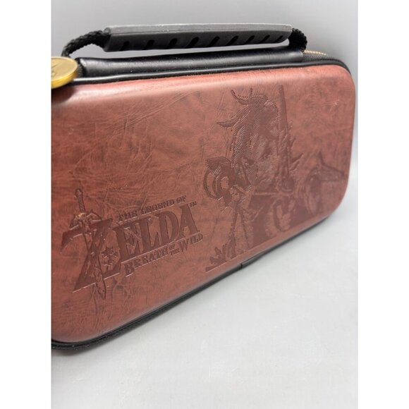 The Legend Of Zelda Breath Of The Wild Nintendo Switch Carrying Case Leather Bro - Picture 2 of 7